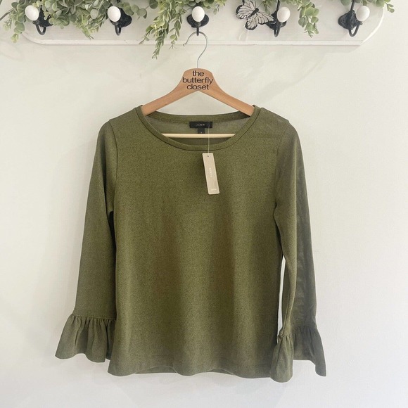 J. Crew Tops - J. Crew Sparkle bell-sleeve top Small Nwt